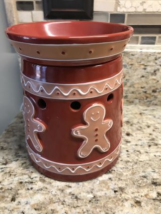 Scentsy Gingerbread Man Wax Warmer Full Size Rare Retired Xmas Holiday