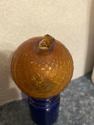 Rare Bogardus Glass Target Ball - Amber,  Patd Apr 10 1877 4