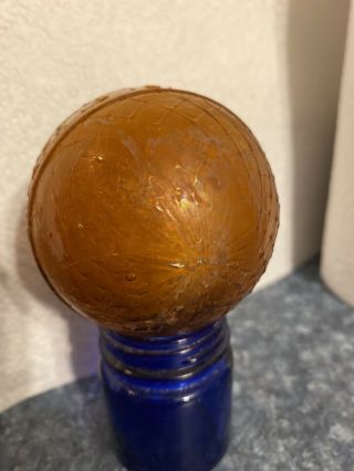 Rare Bogardus Glass Target Ball - Amber,  Patd Apr 10 1877 6