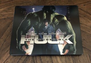 The Incredible Hulk Blu Ray Steelbook Marvel Like Rare Oop Edward Norton
