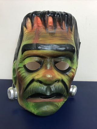 Vintage Frankenstein Mask Halloween Ben Cooper 1960s ‘60s Rare Horror Euc