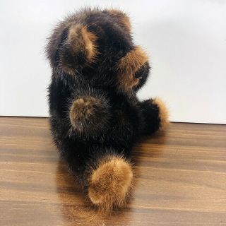 Rare Mink (?) Bear Dark Brown Teddy Bear 6 Inch Made with Natural Fur No Labels 2