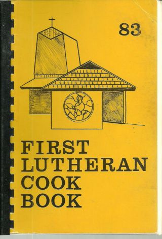 Lincoln Ne 1983 First Lutheran Church Cook Book Ethnic Swedish Nebraska Rare
