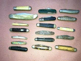 Vtg.  Junk Drawer Of Knives.  Old And As Parts - Many Brands