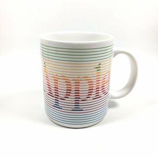 Rare & Vhtf Vintage Apple Macintosh Rainbow Spellout Coffee Mug Tea Papel Japan