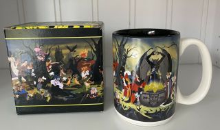 Walt Disney World Villains Ceramic Coffee Cup 12 Oz Mug - Rare Disneyland W Box