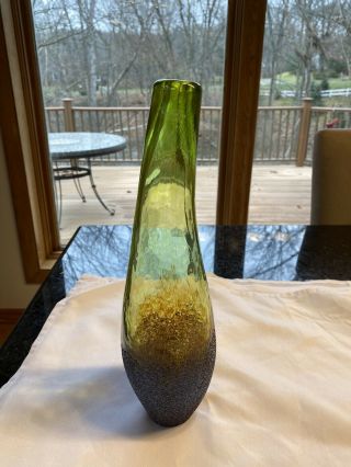 Vintage 2002 Ltd Moonlanding - Kosta Boda Monica Backstrom Art Glass Vases Rare