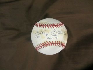 Rare 1994 Cancelled World Series Baseball Signed By Mickey Mantle " No 7 "