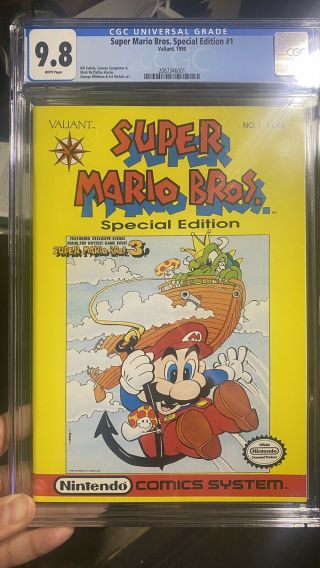 Mario Bros.  1 Cgc 9.  8 Valiant Comics 1990 Variant Rare