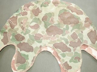 Usmc Marine Us Ww2 3rd Pattern Frogskin Camo Hbt M - 1 Helmet Cover Vtg Pto Rare