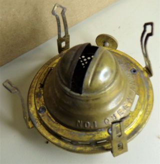 Antique Vintage Scovill Mfg Co Queen - Anne No 1 Brass Oil Kerosene Lamp Burner