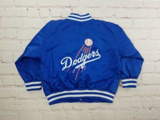 Rare Vintage 80s 90’s Mlb La Los Angeles Dodgers Satin Jacket Toddler Size 3t