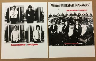 Fountains Of Wayne Rare 2003 Double Sided Promo Poster For Welcome Cd Usa