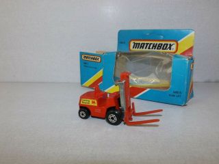 Matchbox S/f No.  15 - B Fork Lift Truck Red Rare Red Forks