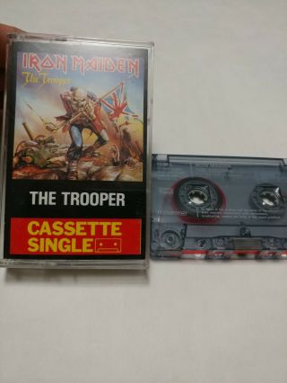 Rare Iron Maiden Cassette Tape Single The Trooper/cross Eyed Mary