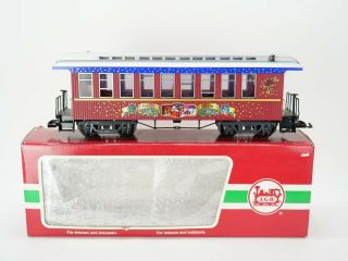 Lgb Christmas 8 Wheeled Passenger Coach Item 34805 With Org Box Rare