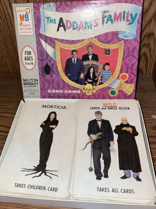 Vintage 1965 The Addams Family Milton Bradley Card Game Rare