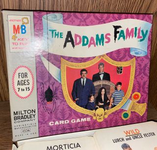 Vintage 1965 The Addams Family Milton Bradley Card Game Rare 3