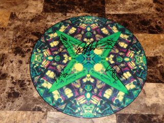 Mr.  Big Rare Signed 12 " Vinyl Picture Disc Record Green Tinted Pat Torpey,