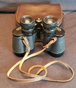 Vintage Rare Sirius Exactem M.  G.  Binoculars 12 X 40 Brown Soft Case