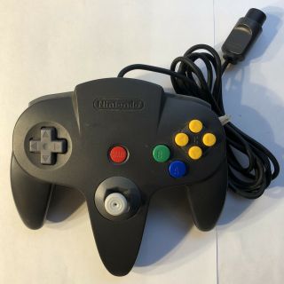 Oem N64 Nintendo 64 Controller Black Rare Nus - 005