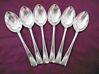 Lovely Set Of 6 Antique Old English Pattern Silver Plated Teaspoons