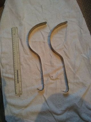 B Vintage Surgical Retractors Possibly Deaver Instruments X 2 No Markings
