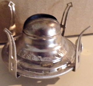 Antique Vintage Scovill Mfg Co Queen - Anne Brass Oil Kerosene Lamp Burner 1
