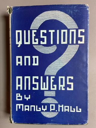 Rare Questions & Answers Manly P.  Hall Secret Teachings Of All Ages Auth Signed
