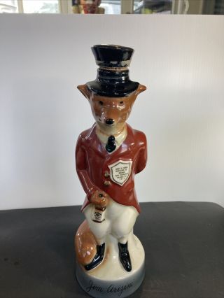 Jim Beam 1973 Red Distillery Fox Decanter Extremely Rare No Chips.