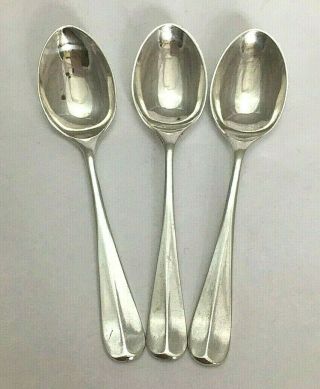 Set 3 Vintage Sterling Silver Coffee Demitasse Spoons 1944