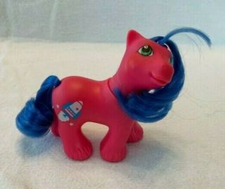 Vintage My Little Pony 1988 G1 Small Baby Brother Rocket Pink Blue Rare