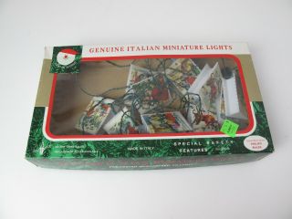 Rare Hummel Christmas Lights Santas World Made In Italy Vintage String Light