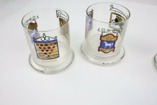 The White Horse Cellar Set of (4) Antique Tankard Glasses with Box 1 3