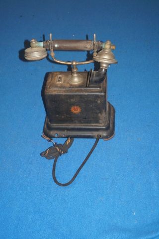 RARE Antique L.  M.  ERICSSON Telephone Phone in ARABIC 3
