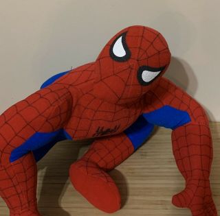 Rare Vintage 1994 Spider - Man Animated Series Plush Figure Toy Biz Poseable