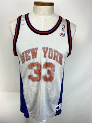 Vtg Patrick Ewing York Knicks Nba Champion Jersey Rare Adult Size 44