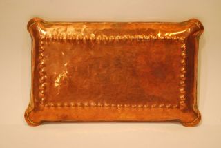 Vintage Arts and Crafts Copper Ashtray Or Coin Tray 6010 2