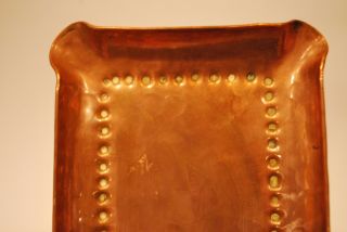 Vintage Arts and Crafts Copper Ashtray Or Coin Tray 6010 3