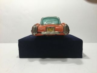 YONEZAWA LINCOLN XL - 500 SUNDECK TIN FRICTION CAR,  VINTAGE 1950S,  GC,  VERY RARE 5