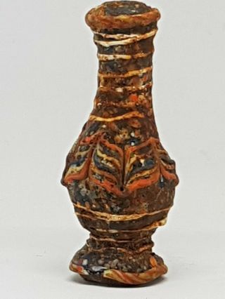 Fantastic Quality Ancient Phoenician Glass Bottle/vase 300 Bc 47,  3 Gr 66 Mm