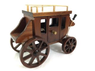 Rare Vintage 1981 George Good Corp Wood Western Carriage Music Box A19