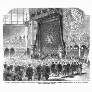 London Opening Of The International Exhibition - Antique Print 1862