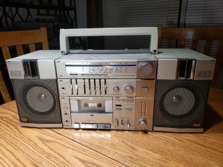 Big Vintage Rare 1983 Jvc Pc - R11jw Radio Boombox Boom Box Am/fm Cassette