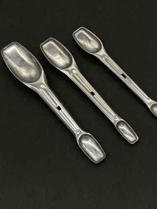 Vintage Kitchen Utensils Foley Locking Measuring Spoon Set Rare