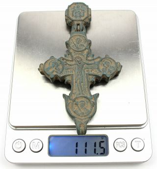Ancient Rare Viking Byzantian Kievan Rus Large Bronze Cross 10 - 12th AD 4