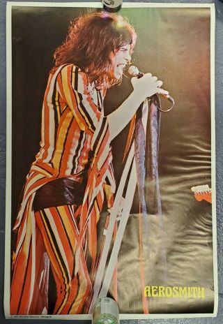 Aerosmith - Steven Tyler 1976 Poster 35 " ×23 " Vintage Rare