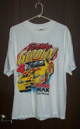 Vintage 2001 Robby Gordon Kodak Racing Nascar Tee Shirt Size Xl Rare