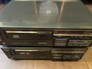 Very Rare Sony CDP - 101 First CD Player x 2 Set 3