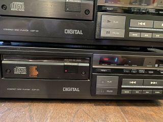 Very Rare Sony CDP - 101 First CD Player x 2 Set 5